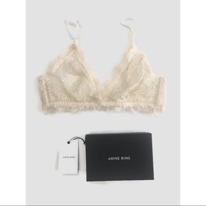 Anine Bing Lace Bra with Trim - Nude